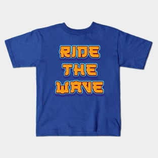 Ride The Wave - Japanese Pattern Kids T-Shirt
